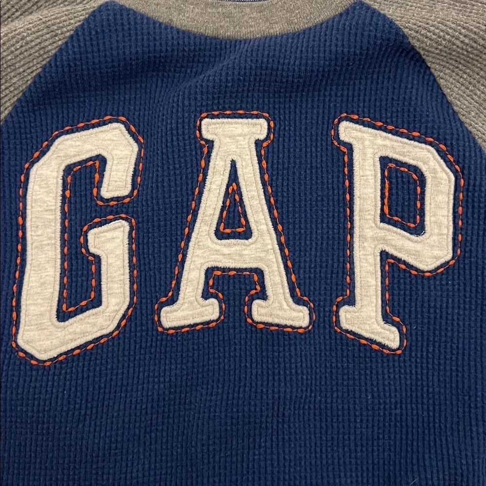 GAP Kids Long Sleeve Tee in Blue and Gray